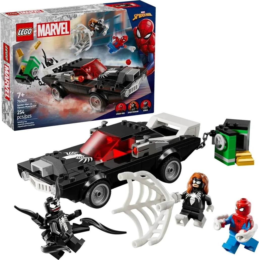 Avtomobil Muscle Spider-Man proti Venom, LEGO Marvel 76309
