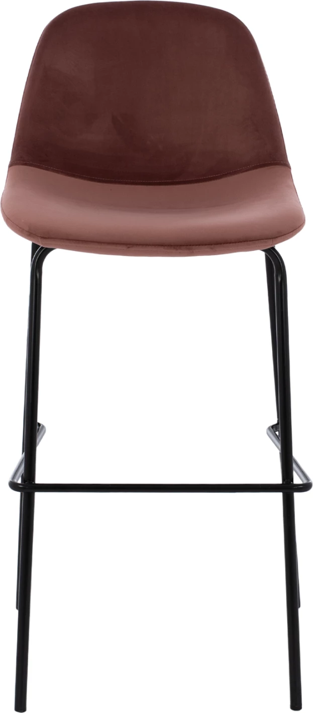 VINCENT stol iz žameta v prašno roza barvi in kovinskem okvirju FH8579.12 56,5Χ47Χ106 cm, set 4 kosov