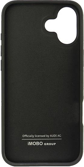 Ovitek za iPhone 16 Plus 6,7", Audi, umetno usnje, črn, HardCase
