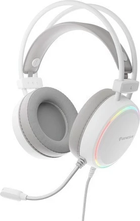 Gaming slušalke z mikrofonom Genesis Neon 613 G2 RGB, bele