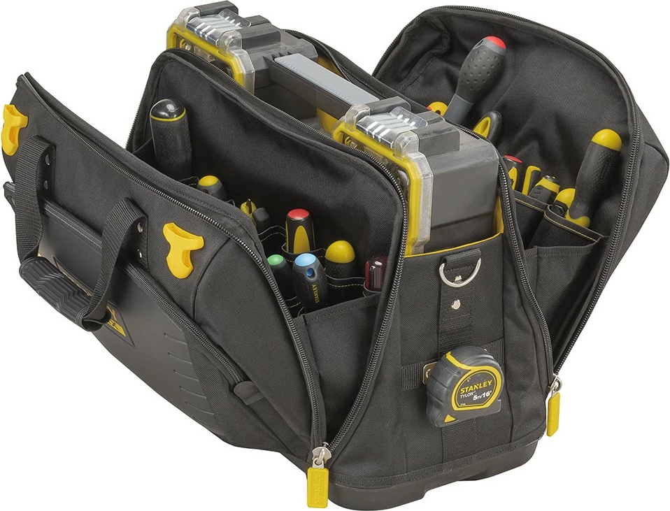 Delovna torba FATMAX Quick Access Open, Stanley, najlon/plastika, 485x285x340 mm, črno/rumena