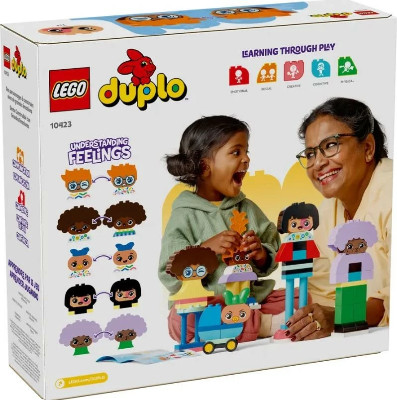 Igralne figurice z izrazi obraza, LEGO DUPLO 10423, 71 kosov, plastika, večbarvno