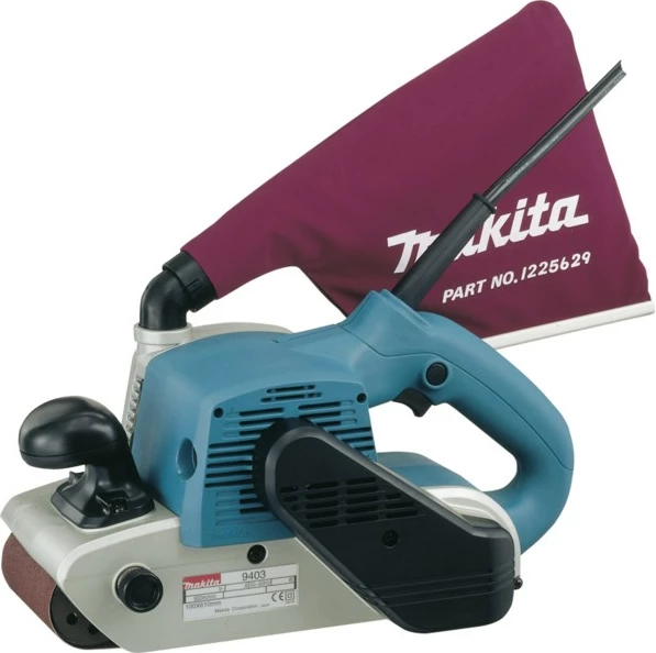 Leminik pasov Makita 9403J, 1200 W, 500 m/min, s vrečko za prah, s kovčkom