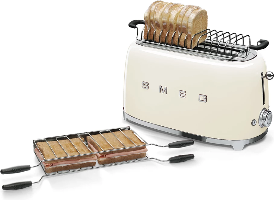 Retro toster, Smeg TSF02CREU, 2x4, bež