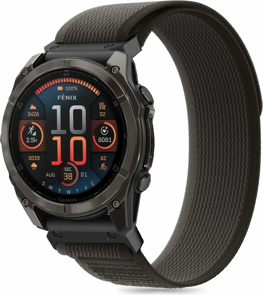Najlonski pašček za smartwatch Garmin Fenix (51MM), Tech-Protect, črn