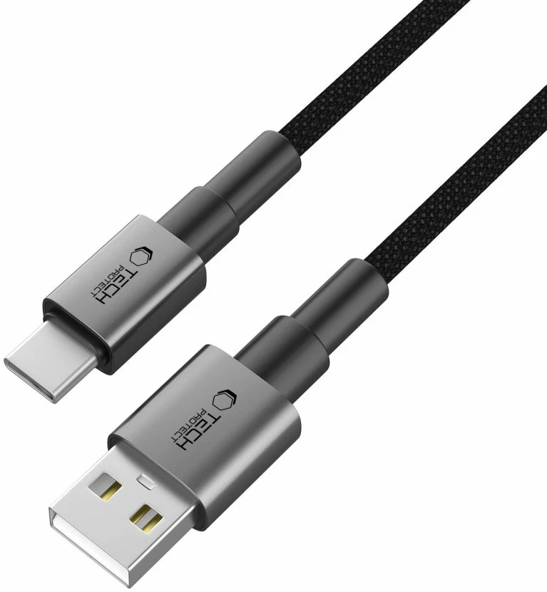 Kabel USB-A na USB-C, 50 cm, siv, Tech-Protect UltraBoost DNA