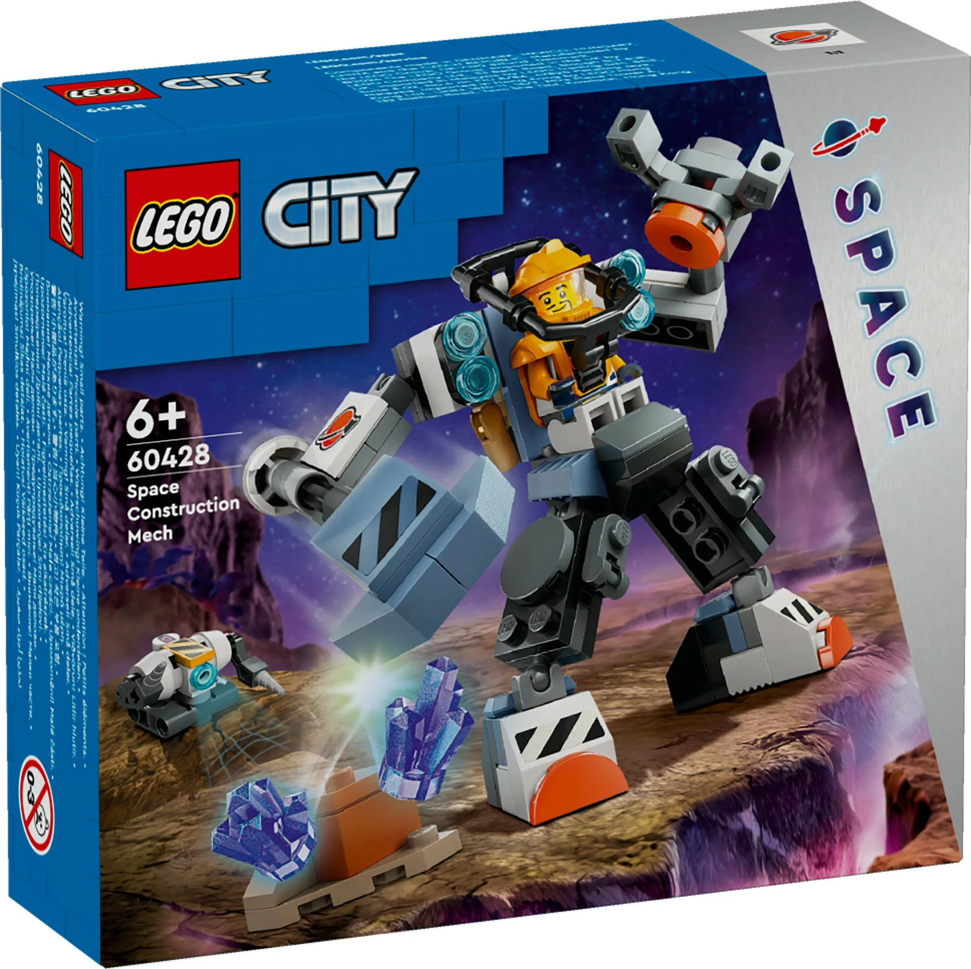 Set gradnje s tematiko vesolja LEGO City 60428 Weltraum-Mech, večbarven