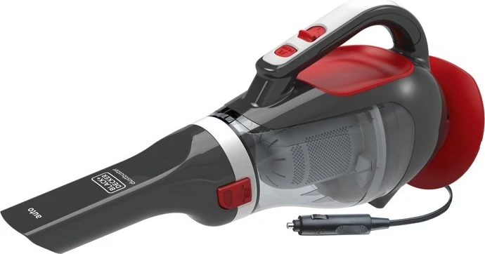 Prenosni sesalnik, Black & Decker ADV1200, 12 V, 0,61 L, rdeče/siv