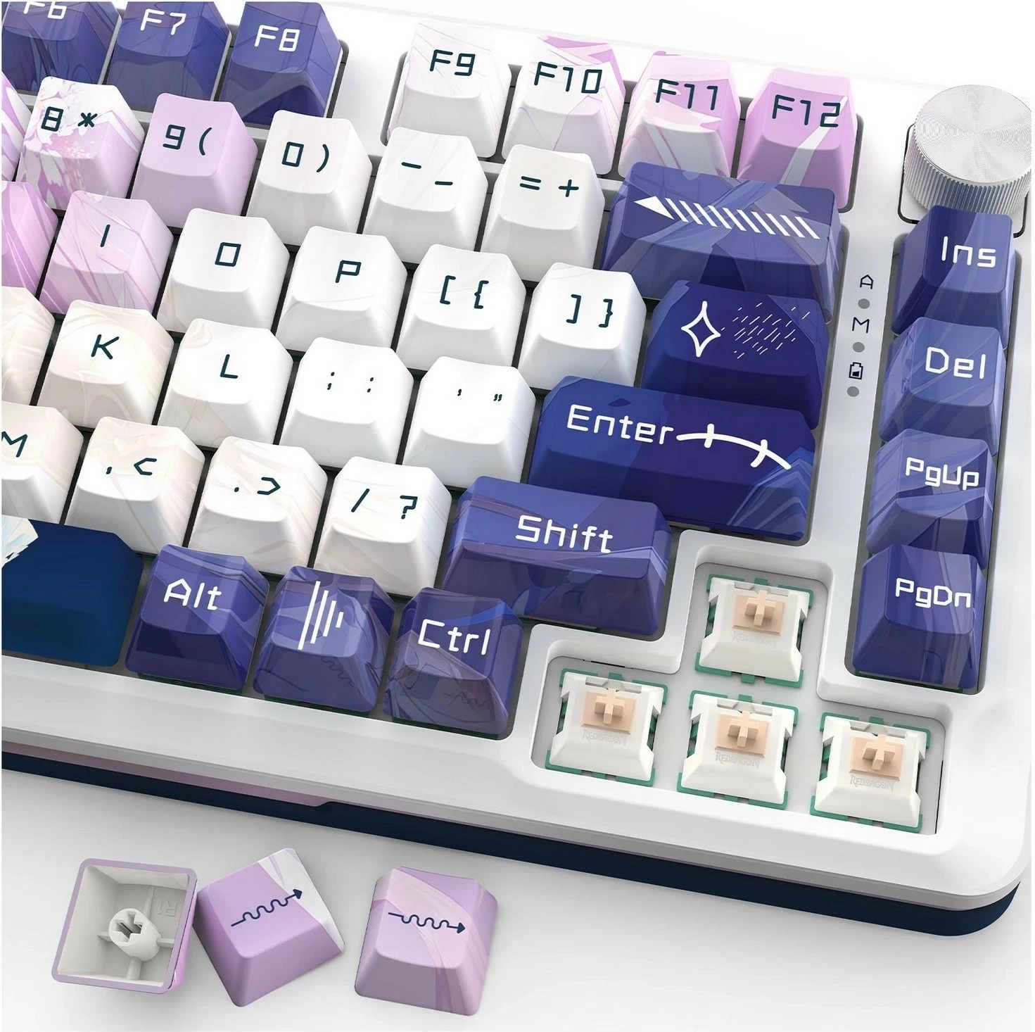 Mehanska brezžična tipkovnica z RGB, Redragon K681ACG-RGB-PRO Cyrus, vijolična