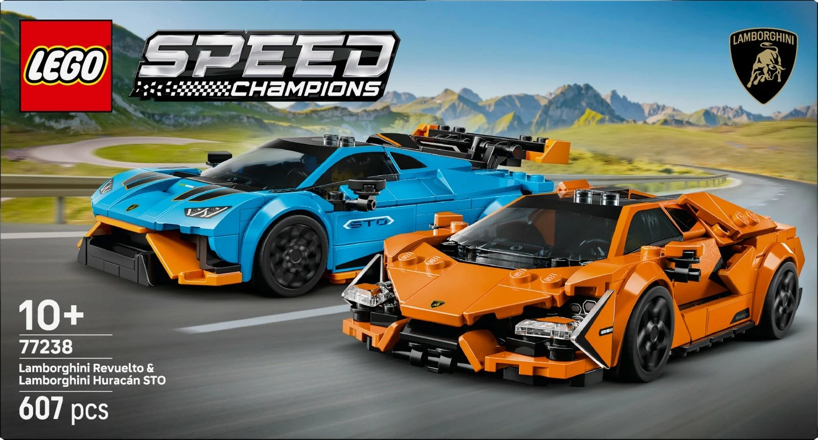 Set gradnje Speed Champions Lamborghini Revuelto & Huracán STO, LEGO 77238, 607 kosov