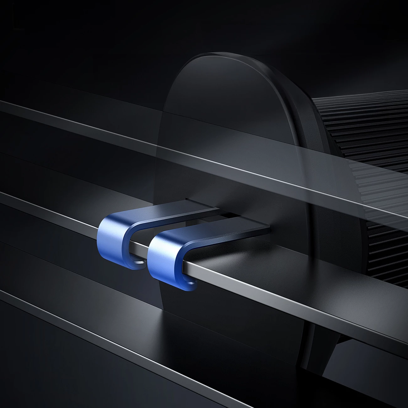 Magnetni nosilec za rešetko zračnika z brezžičnim polnilcem 15W, Baseus CW01, črn