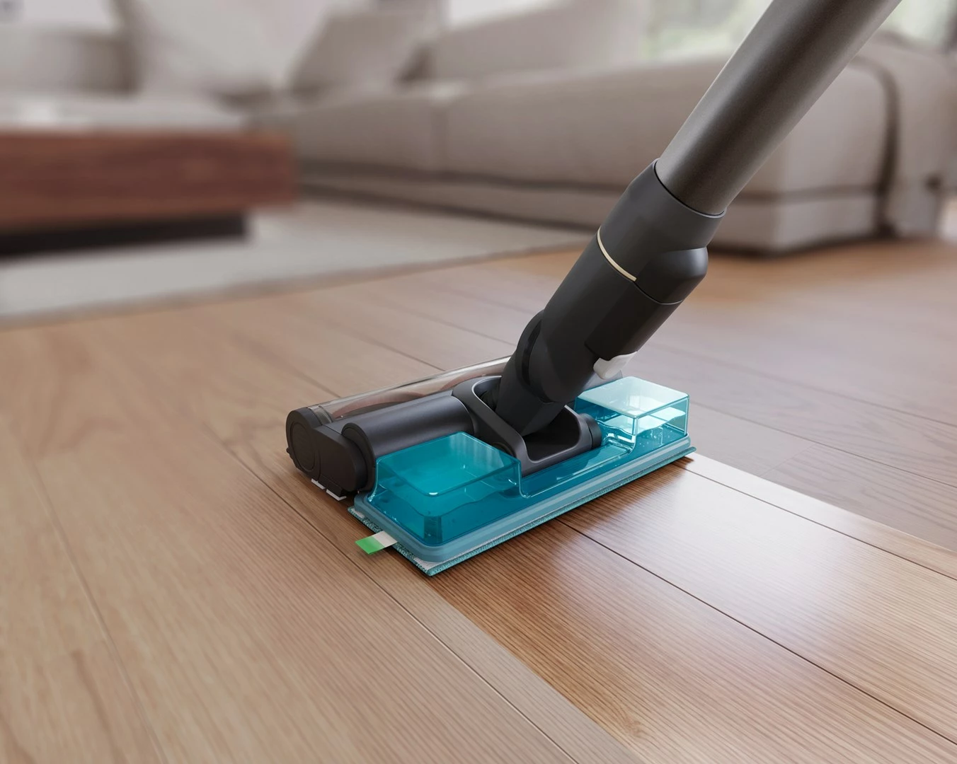 Brezžični pokončni sesalnik za suho in mokro čiščenje, Philips 7000 series Aqua XC7057/01, 0,6 L, Li-Ion, črn