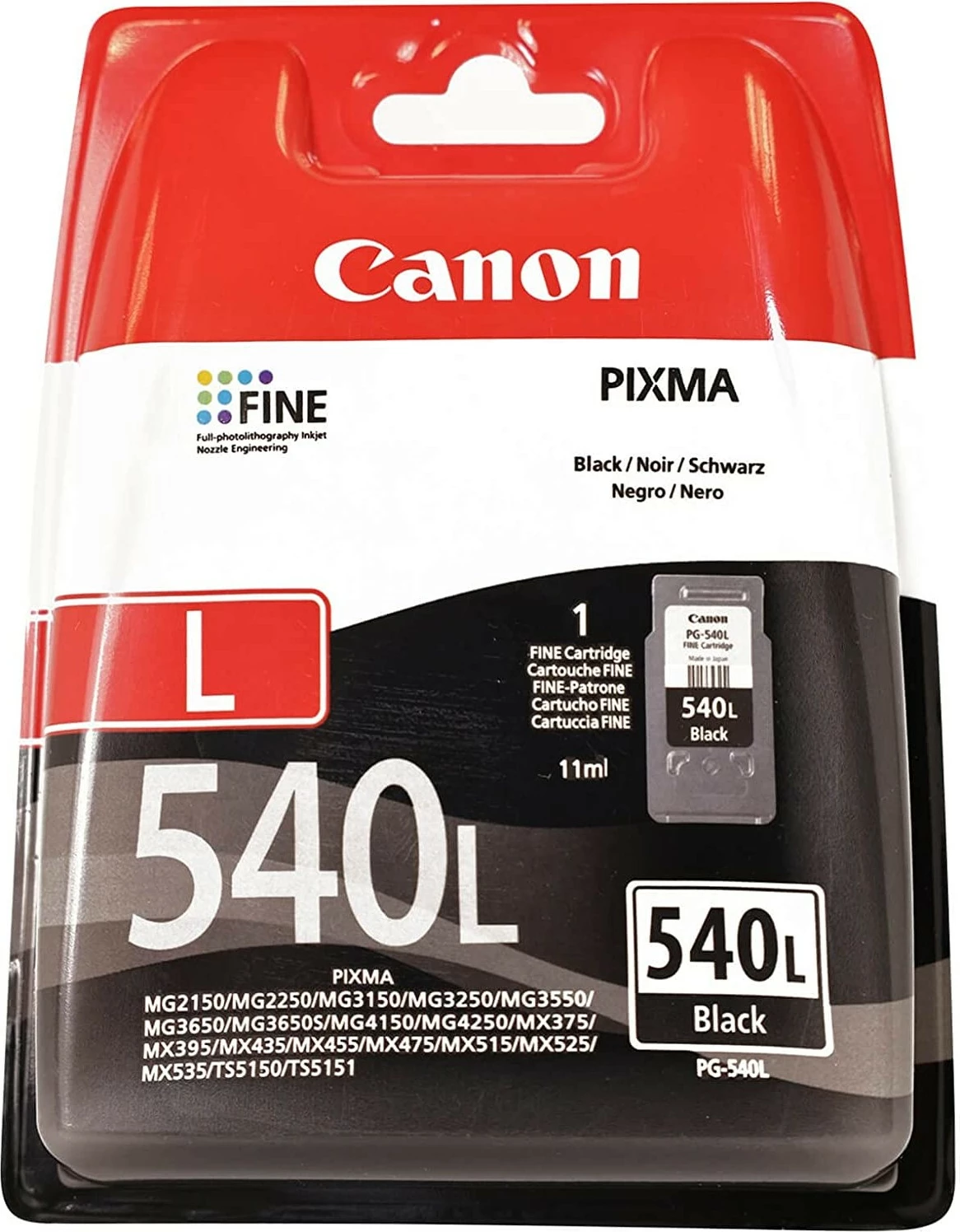 Toner standard, Canon PG-540L, 11 ml, 300 strani, 1 kos