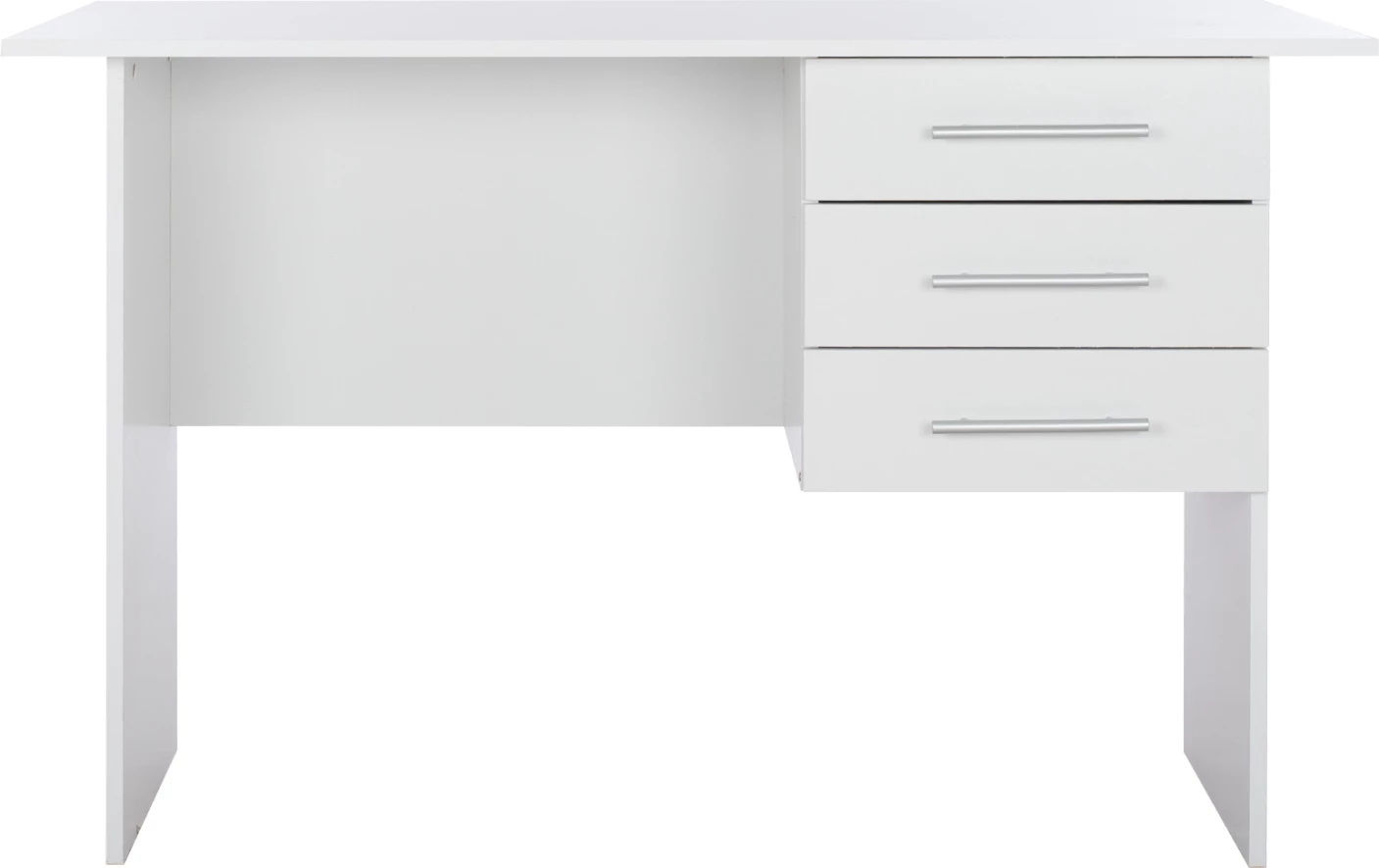 Pisalna miza iz melamina ENSLEY FH2029.05 s 3 predali bela 120x60x76 cm