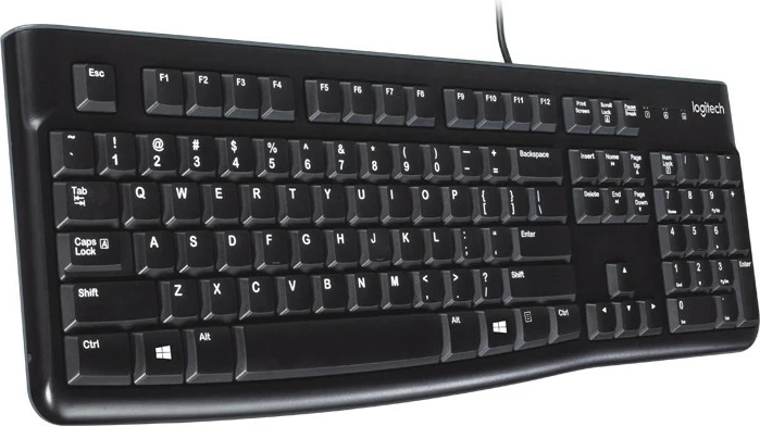 Polna velikost žična tipkovnica, Logitech K120, USB, QWERTY, črna