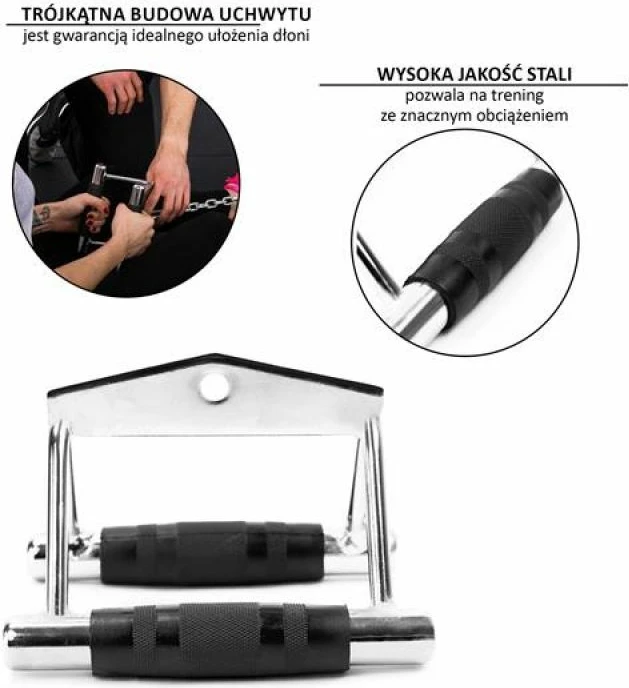 Dvojna ročica za vadbo za dvigovanje HMS UW04, moški in ženske