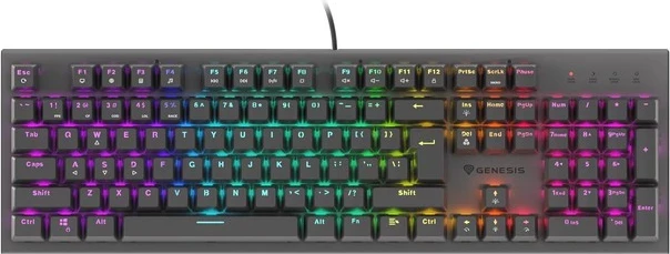 Mekanačna igralna tipkovnica Genesis Thor 303, RGB, črna