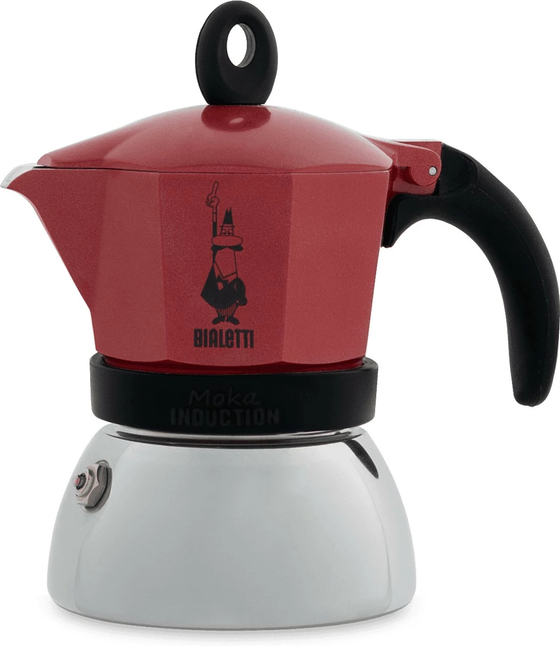 Aparat za kavo Bialetti Moka Induktion 0,2 L, rdeč
