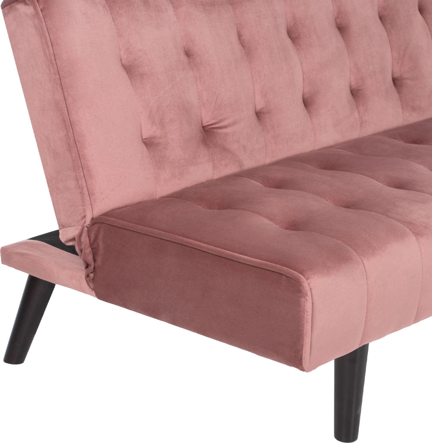 Kotna zofa-postelja ZELDA reverzibilna FH3154.12 žamet v barvi prašno roza 254x163x74H cm