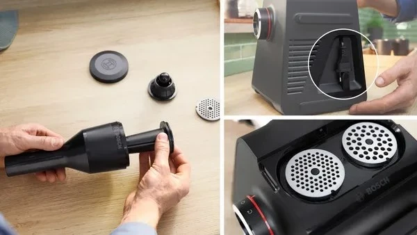 Električni mlinček za meso Bosch Serie 6 MFWS650B, 500 W, črno/srebrn