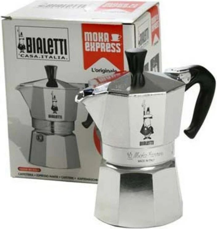 Moka grelnik Bialetti Moka Express, 0,775 L, aluminij črn