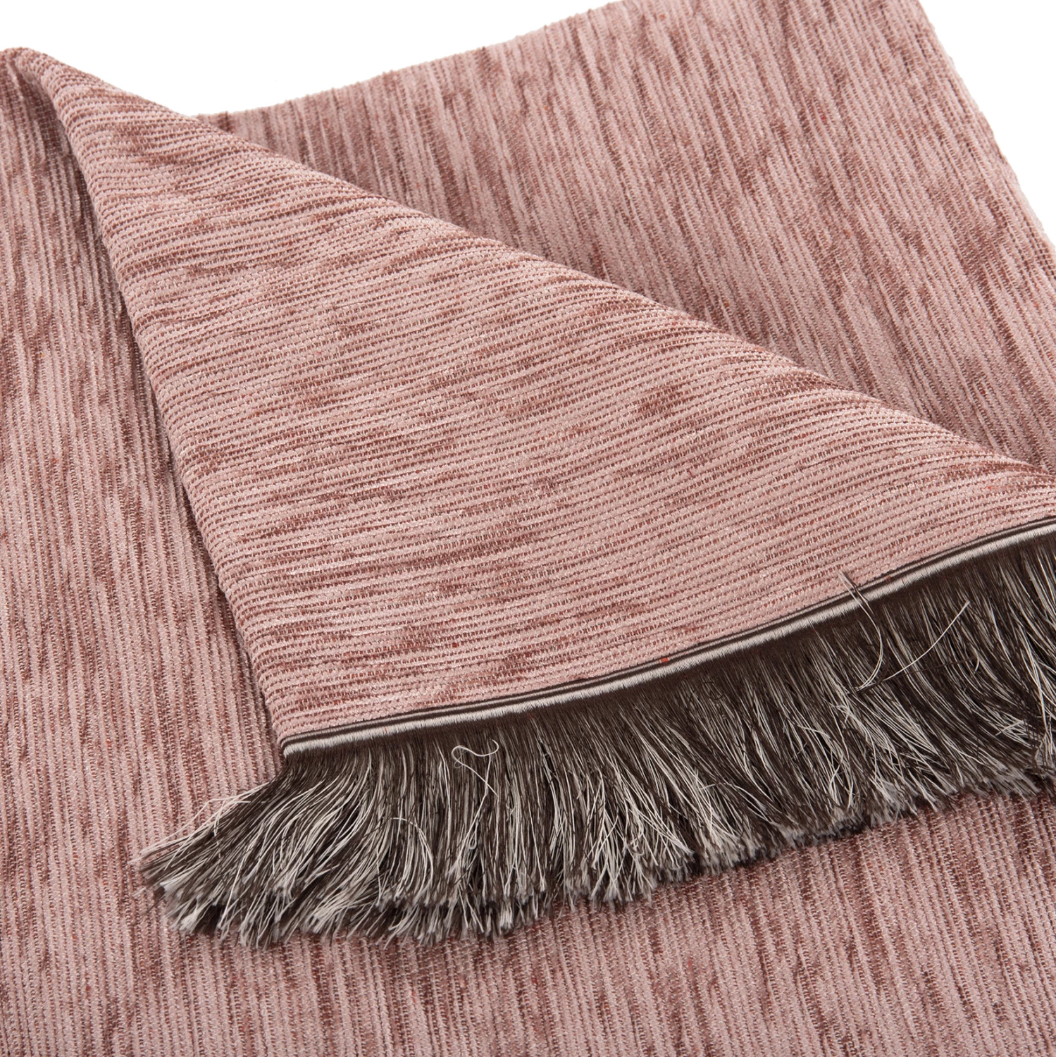 Prevleka za kavč z resicami DREAMTOPIA FH12161.03 v prašno roza barvi 245X170 cm