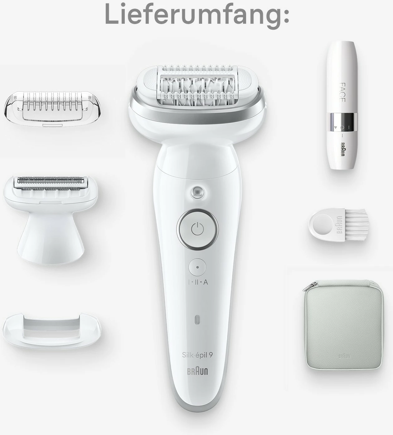 Epilator s 40 pincetami MicroGrip, Braun Silk-épil 9 9-341, bel