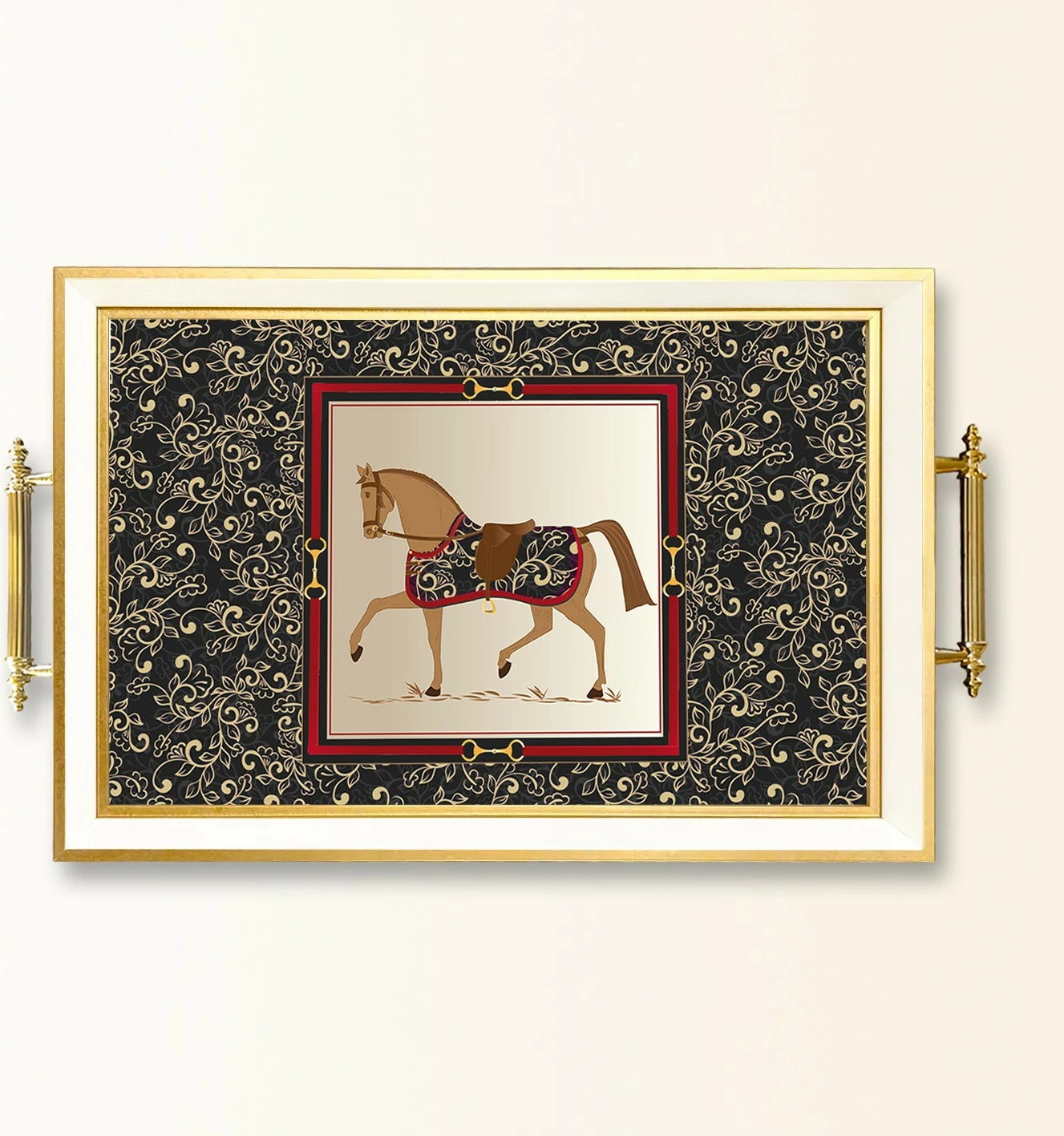 Tabaka iz stekla, Aberto Design TPB9897, večbarvna, 50 x 29 x 3,5 cm