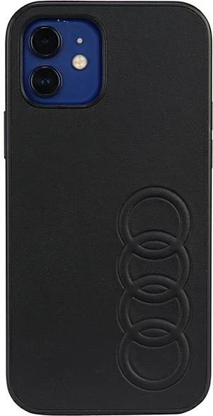 Ovitek iz sintetične usnja za iPhone 12/12 Pro 6,1", Audi, črn