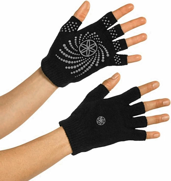 Brezprstne rokavice za jogo GAIAM, za moške in ženske, črne