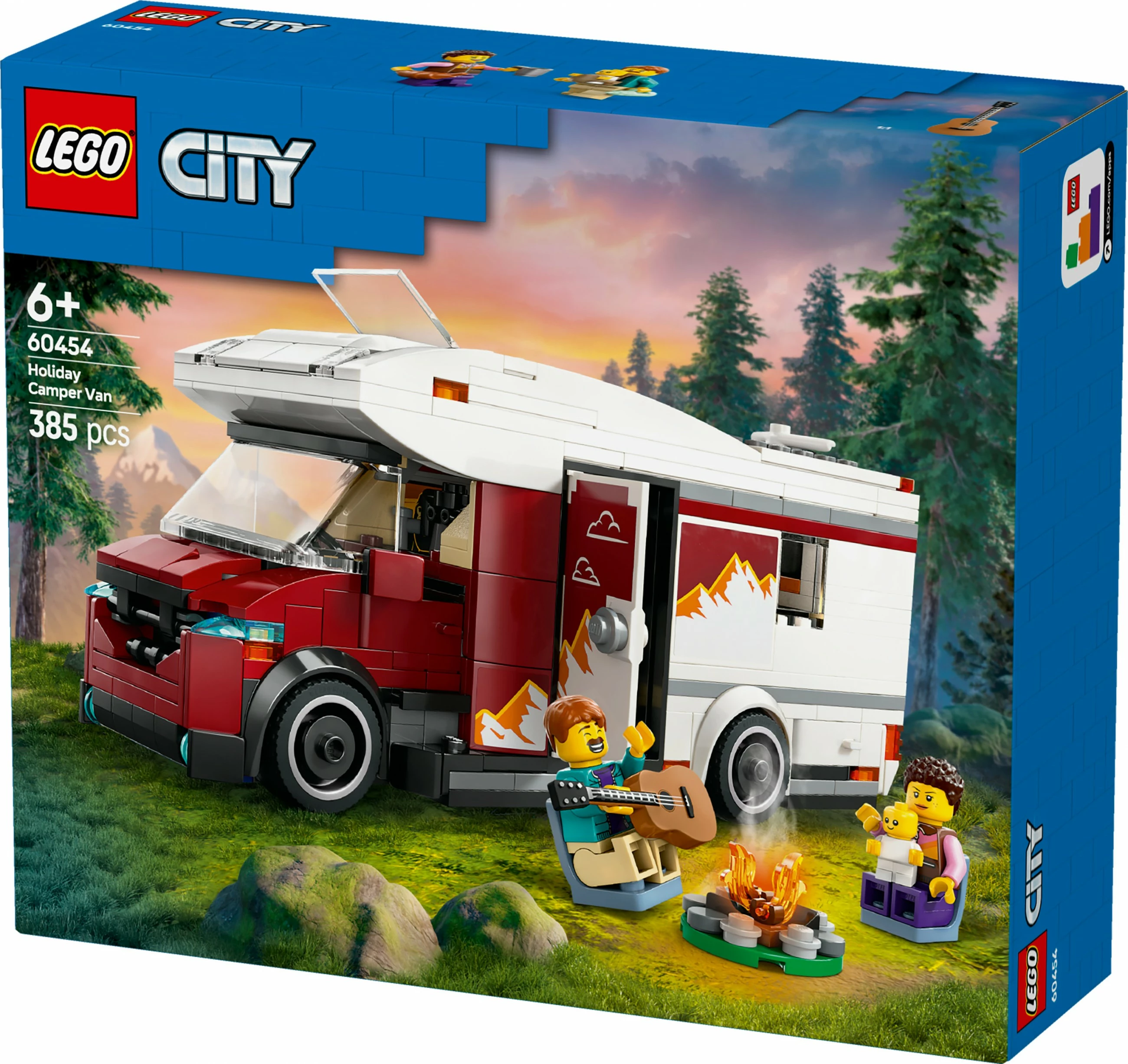 Komplet za kampiranje LEGO City 60454, 385 kosov, večbarven
