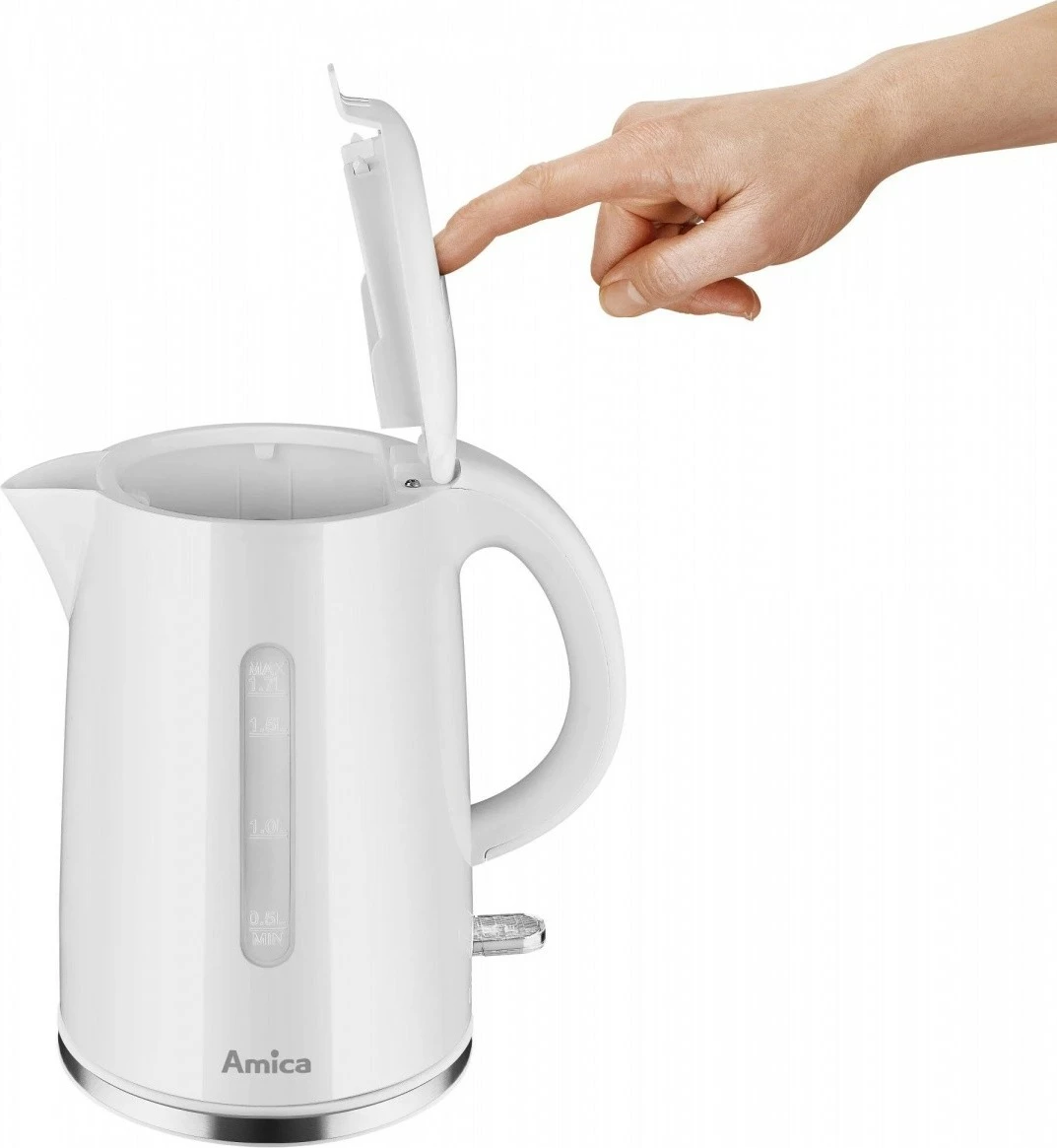 Električni čajnik 1,7 L Amica KF 1001, bel