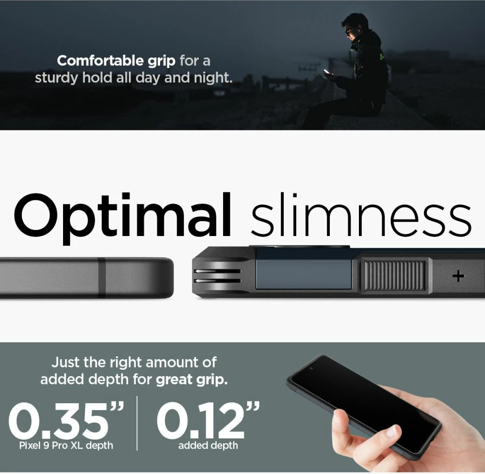 Zaščitni ovoj Spigen Tough Armor za Google Pixel 9 Pro XL, grafitna