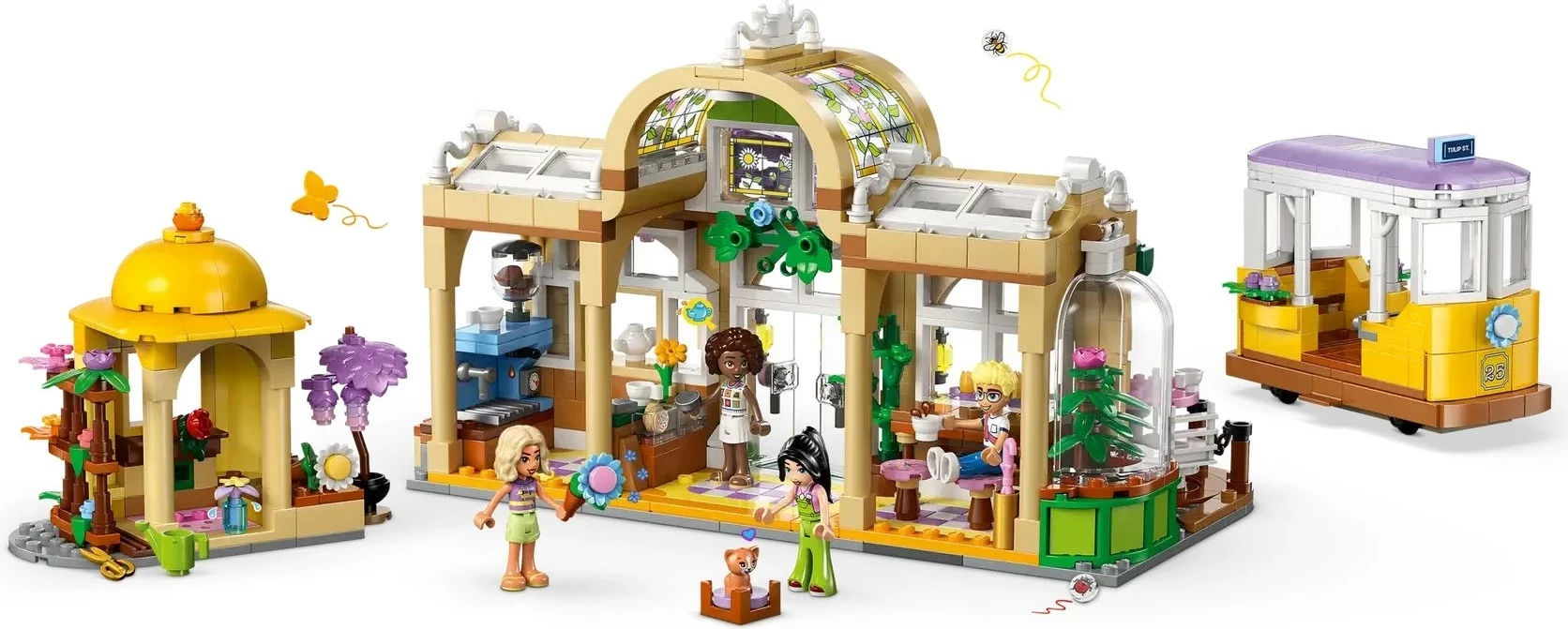 Set za gradnjo Plant Café & Flower Shop LEGO Friends 42671, 1138 kosov, za otroke 9+ let