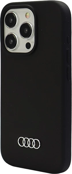 Zaščitni ovitek Audi za iPhone 15 Pro Max/Pro, silikon, črn