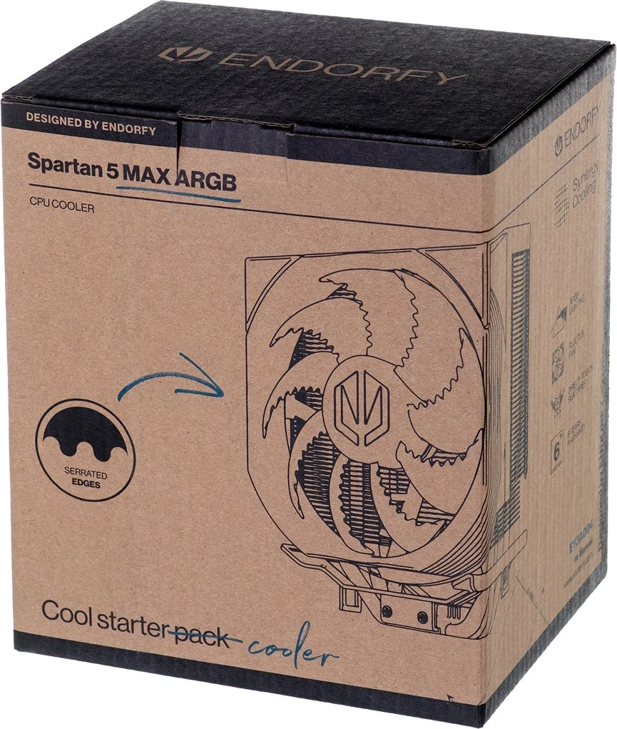Procesorski hladilnik ENDORFY Spartan 5 MAX ARGB, 12 cm, črn