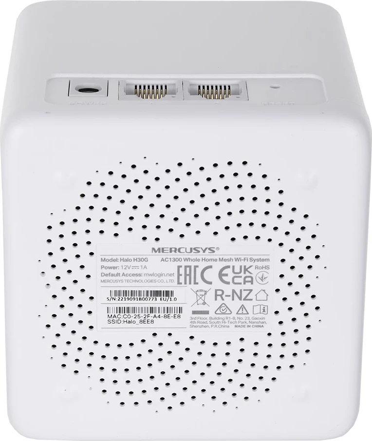 Sistem Mesh Mercusys Halo H30G (3-pack), razdelilec omrežja Sistem Mesh Mercusys Halo H30G (3-pack), razdelilec omrežja