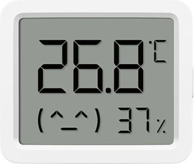 Senzor temperature in vlažnosti, XIAOMI Smart Temperature and Humidity Monitor 3 Mini 63668, LCD 42,8×35,1 mm, Bluetooth Mesh, baterija CR2450, natančnost 0,1 °C/1 % RH, bela