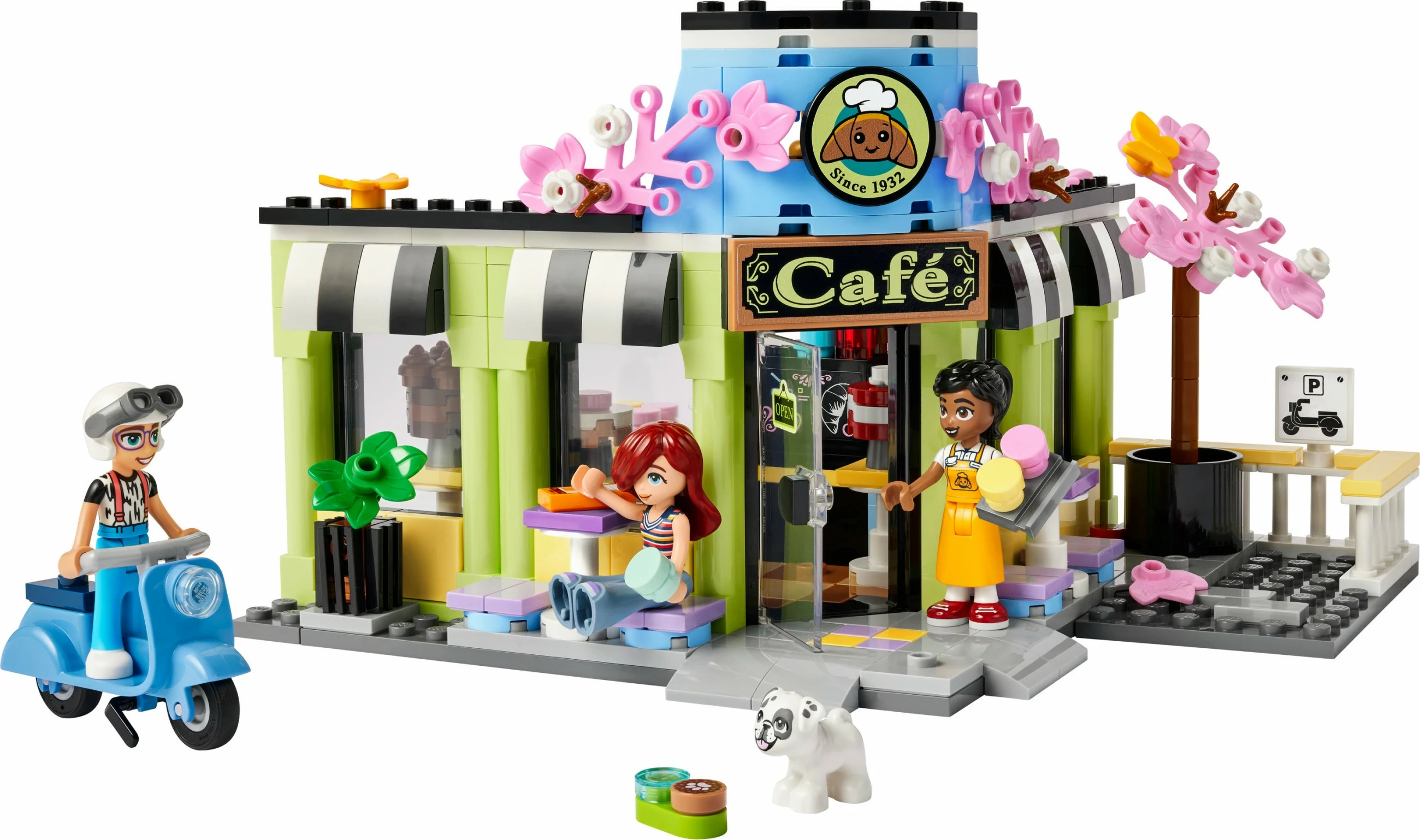 Kavarni Heartlake City, LEGO Friends 42618, gradbena igrača z miniaturnimi figuricami in dodatki