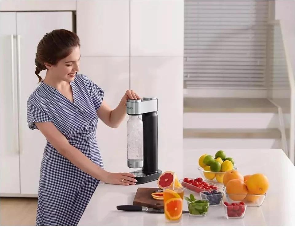 Aparat za gaziranje vode Philips ADD4902BK/10, črn