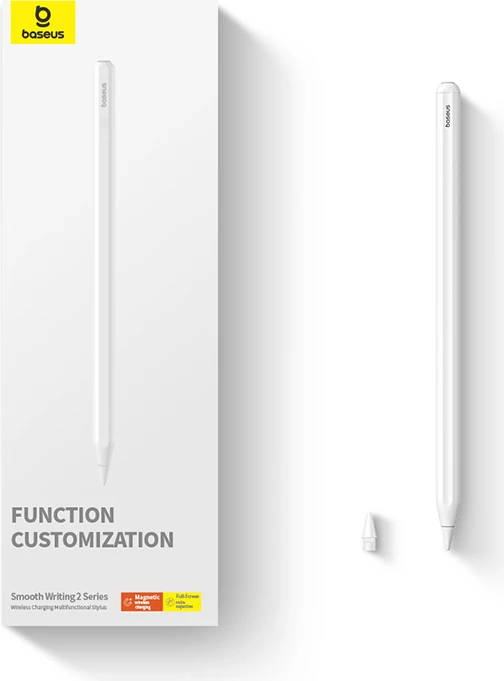 Pisalo z aktivno konico Smooth Writing 2 za iPad, zamenljiva konica, Baseus, belo