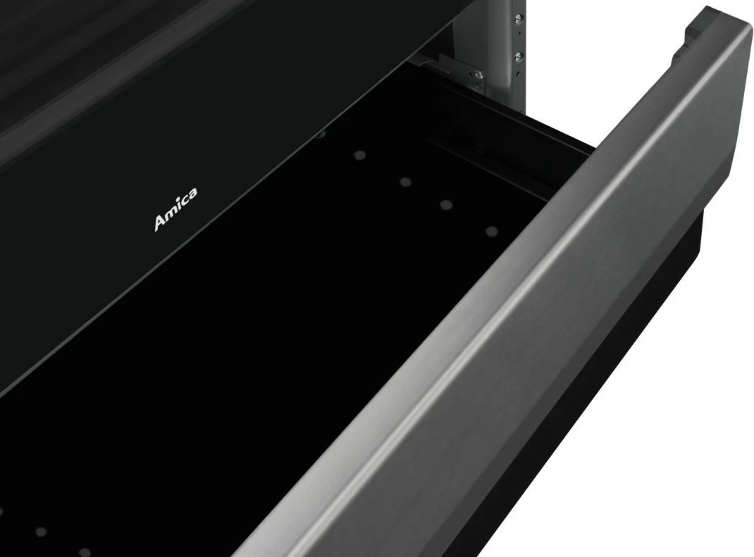 Kombinirana pečica z 4 kuhališči Amica 58GE3.33HZpTaQ(Xx), 62 L, plin in elektrika, črno/inox