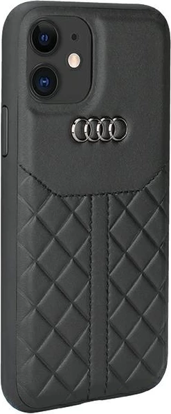Ohišje iz prave usnje Audi za iPhone 11/XR 6,1", naravno usnje, črno
