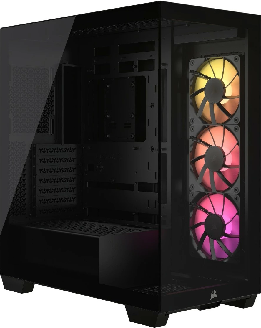 Ohišje Corsair 3500X iCUE LINK RGB TG, Midi Tower, črno