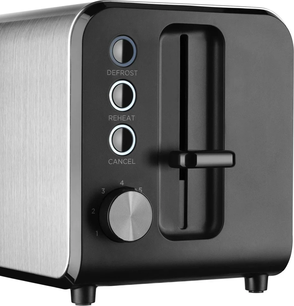 Toster iz nerjavečega jekla, 2 rezini, Amica TM 3030, srebrn