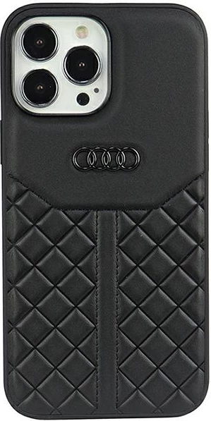 Ovitek iz pravega usnja Audi za iPhone 13 Pro Max 6,7", črn