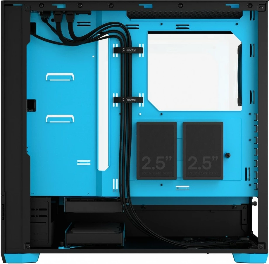 Računalniško ohišje Pop Air TG Clear Tint RGB Cyan Core Fractal Design, Midi Tower, ATX, Micro ATX, Mini ITX, črno/cyan