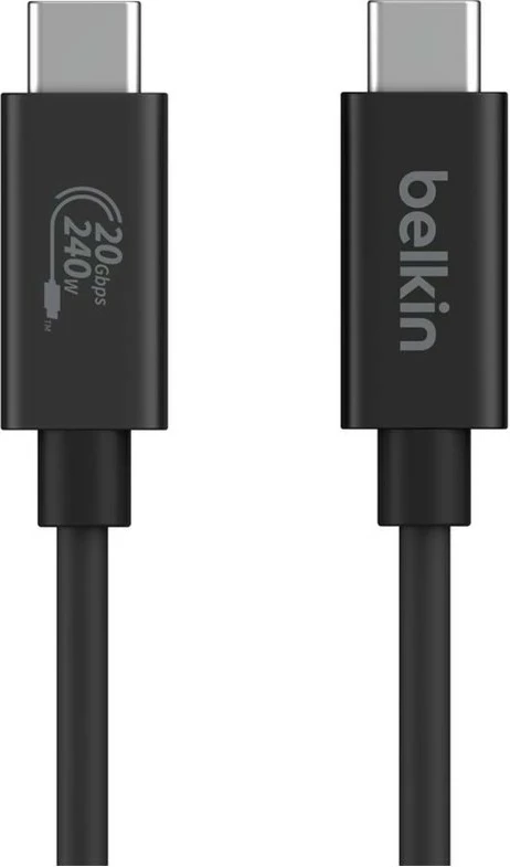 USB4 kabel, Belkin INZ004BT2MBK, 2 m, USB C, 20 Gbit/s, črn