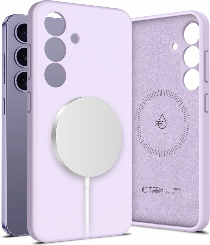 Ovitek za telefon Liquid Silicone MagSafe Tech-Protect za Samsung Galaxy S25+, roza