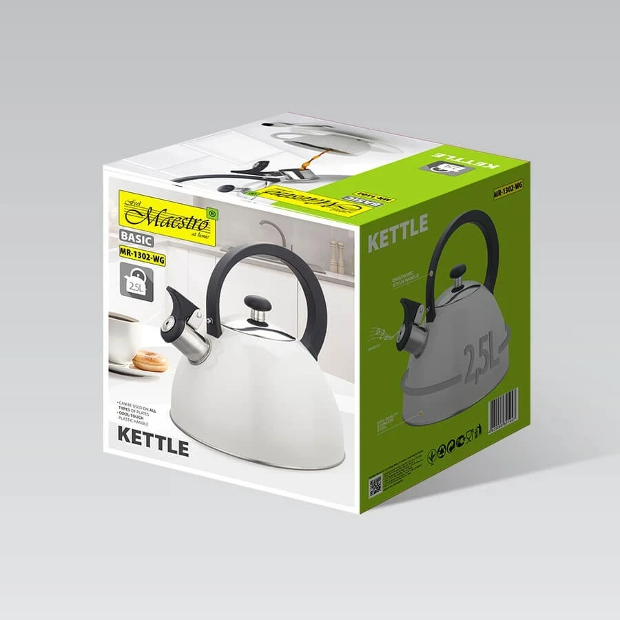 Kettle 2,5 L, bel – Maestro MR-1302-WG